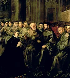 Verwelkoming van St. Bonaventura (1221-74) in de Franciscaner Orde, c.1628