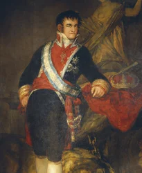 Portret van koning Ferdinand VII (detail)