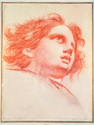 Engelenhoofd (voorbereidende tekening voor 