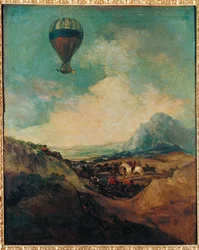De ballon, of De opkomst van de Montgolfiere (schilderij op doek)