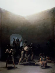 Binnenplaats met Krankzinnigen