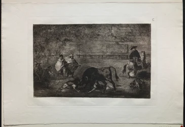 Stierengevechten: De hond losgelaten op de stier, 1876