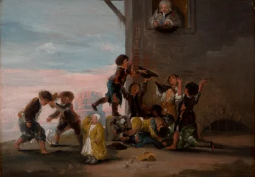 Kinderen vechten om kastanjes, 1786