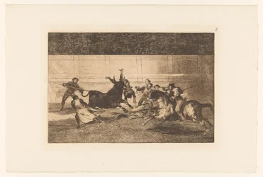 Man gespiest aan de hoorn van een stier