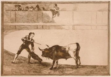 Pedro Romero, *Killing the Halted Bull* (Pedro Romero doodt de stilstaande stier), uit de serie *Tauromaquia*