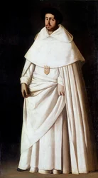 Portret van een Mercedarische monnik, Spaanse religieuze orde