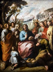De vermenigvuldiging van de broden (olieverf op doek)