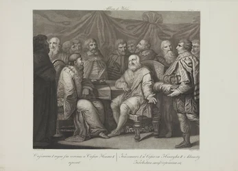 Casimir I de Hersteller ontmoet keizer Hendrik III door Franciszek Smuglewicz