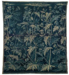 Wandtapijt, Verdure met Distels of Les Chardons, Frans-Vlaams, gemaakt c.1500