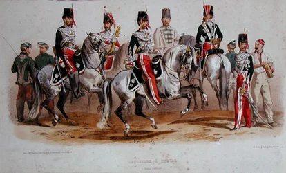 Franse Cavaleristen ten tijde van het Tweede Keizerrijk