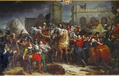 Ingang van Henri IV in Parijs, 22 maart ...
