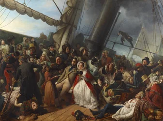 Zeeziekte op een Engelse korvet