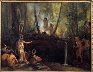 De vervaardiging van curare in het Braziliaanse bos