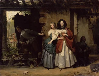 De vlucht van Henrietta-Maria van Frankrijk, koningin van Engeland in 1638, 1835