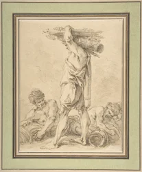 Staande man met fasces en wapens