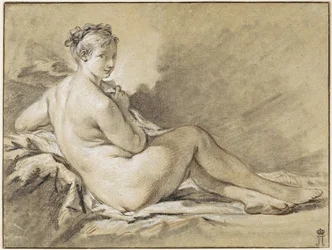 Studie van een vrouwelijk naakt - François Boucher (1703-1770)