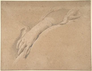 Studie van de linkerhand van Mme de Pompadour
