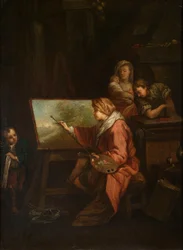 In het atelier van de schilder („De landschapsschilder” of „De schilder aan zijn schildersezel”)