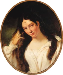Portret van de operazangeres Maria Malibran-Garcia als Desdemona