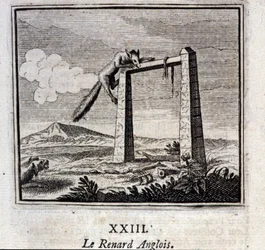 De Engelse vos. Fabels door Jean de La Fontaine (1621-95). Illustratie door François Chauveau (1613-1676). Editie van 1728.