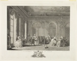 De vergadering in de salon