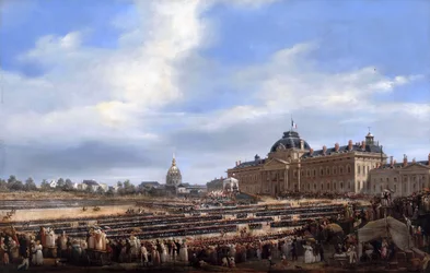 Uitdeling van vlaggen aan de Nationale Garde, 29 augustus 1830
