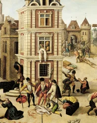 Zwitserland, Lausanne, Sint-Bartholomeüsnacht, close-up