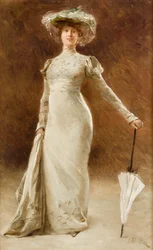 Vrouw in Empire-kostuum, c.1905