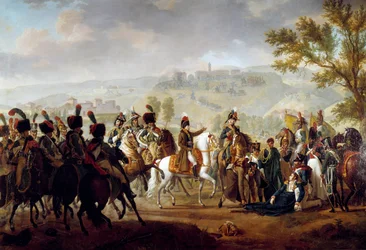 De dood van Generaal Causse bij de Slag om Dego in aanwezigheid van Bonaparte op 16 april