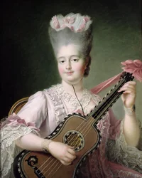 Portret van Marie-Clothilde van Frankrijk (1759-1802), ook bekend als Madame Clothilde, koningin van Sardinië, 1775 (na restauratie)