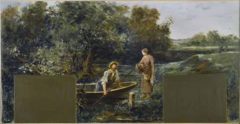 Schets voor het stadhuis van Nogent-sur-Marne: Idylle bij het water