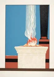 Flaming Fakkel uit Prométhée Enchaîné van Aeschylus, uitgegeven 1941