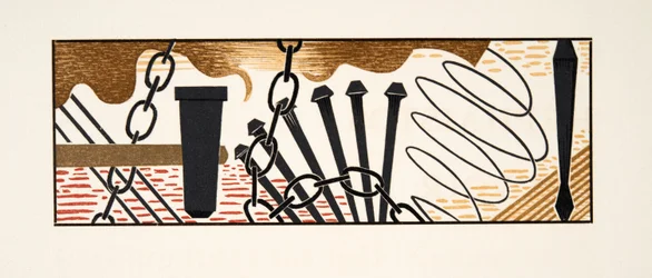 Grafische illustratie uit Prométhée Enchaîné van Aeschylus, uitgegeven 1941