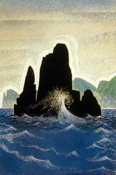 De Odyssee van Homerus: de rots van Gortyne, gegraveerd door Theo Schmied, 1930-33