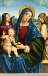 Madonna en kind met twee engelen, ca. 1495-1500