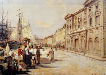 Uitzicht op de quai Saint Jean in Marseille
