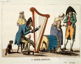 Karikatuur van moderne Ossian