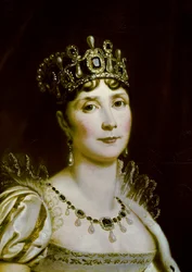 Portret van Joséphine de Beauharnais (1763-1814), keizerin der Fransen, in keizerlijk kostuum, detail van het gezicht. 19e eeuw. 0.85 x 0.67 m, Kasteelmuseum Malmaison