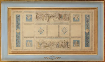 Studie voor het beschilderde plafond van de bibliotheek in het Conservatorium