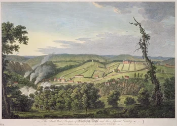 Zuidwestelijk uitzicht op Coalbrookdale