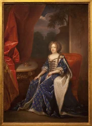 Portret van Marie Therese van Oostenrijk, koningin van Frankrijk. Schilderij door Francois de Troy, tweede helft van de 17e eeuw. Museum voor Schone Kunsten van Angers.