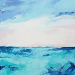 Rustige blauwe oceaangolven