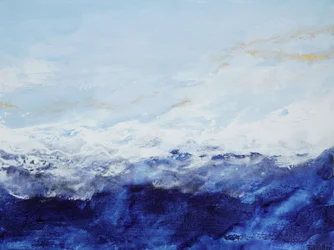 Diepblauwe oceaangolven
