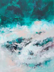 Woelige blauwgroene golven