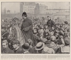 De Terugkeer van Helden van Colenso naar Portsmouth, Trompetter Dunn op de Schouders door de Straten Gedragen