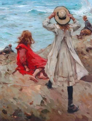 Kinderen aan zee, 1910