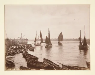 Uitzicht op de haven van Whitby