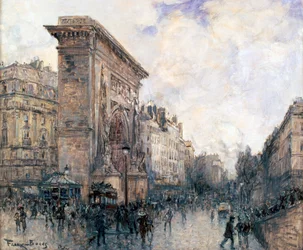 Arc de Triomphe de la Porte St-Denis, Parijs, c1875-1926