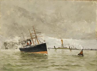 New York: De haven binnenvaren, 1887