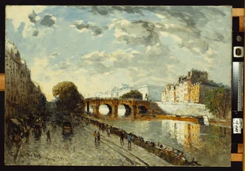 De Seine in Parijs, Quai des Augustins, 1922